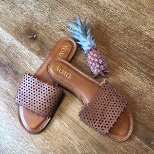 XOXO Rachad Sandals Brown Festival Boho flats